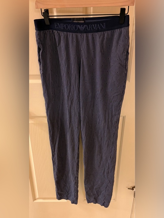 Emporio Armani Other - Emporio Armani Blue Striped Loungewear Sleep Pants, Small.